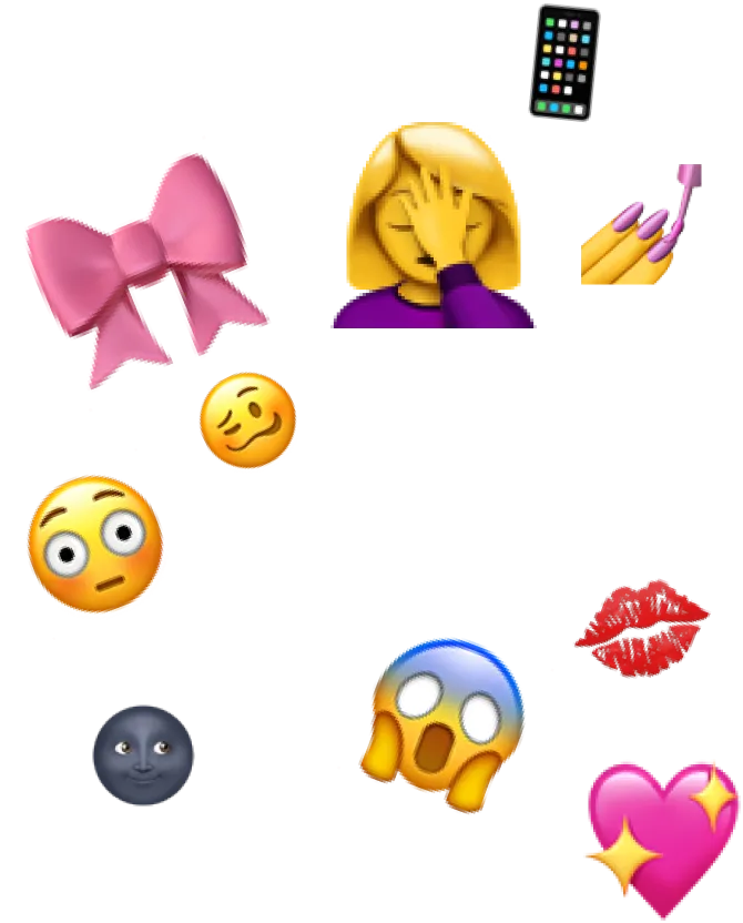 Коллаж из эмодзи и сообщений, иллюстрирующий шутливую ситуацию с неудачным окрашиванием волос и сообщением о возможности выиграть iPhone.