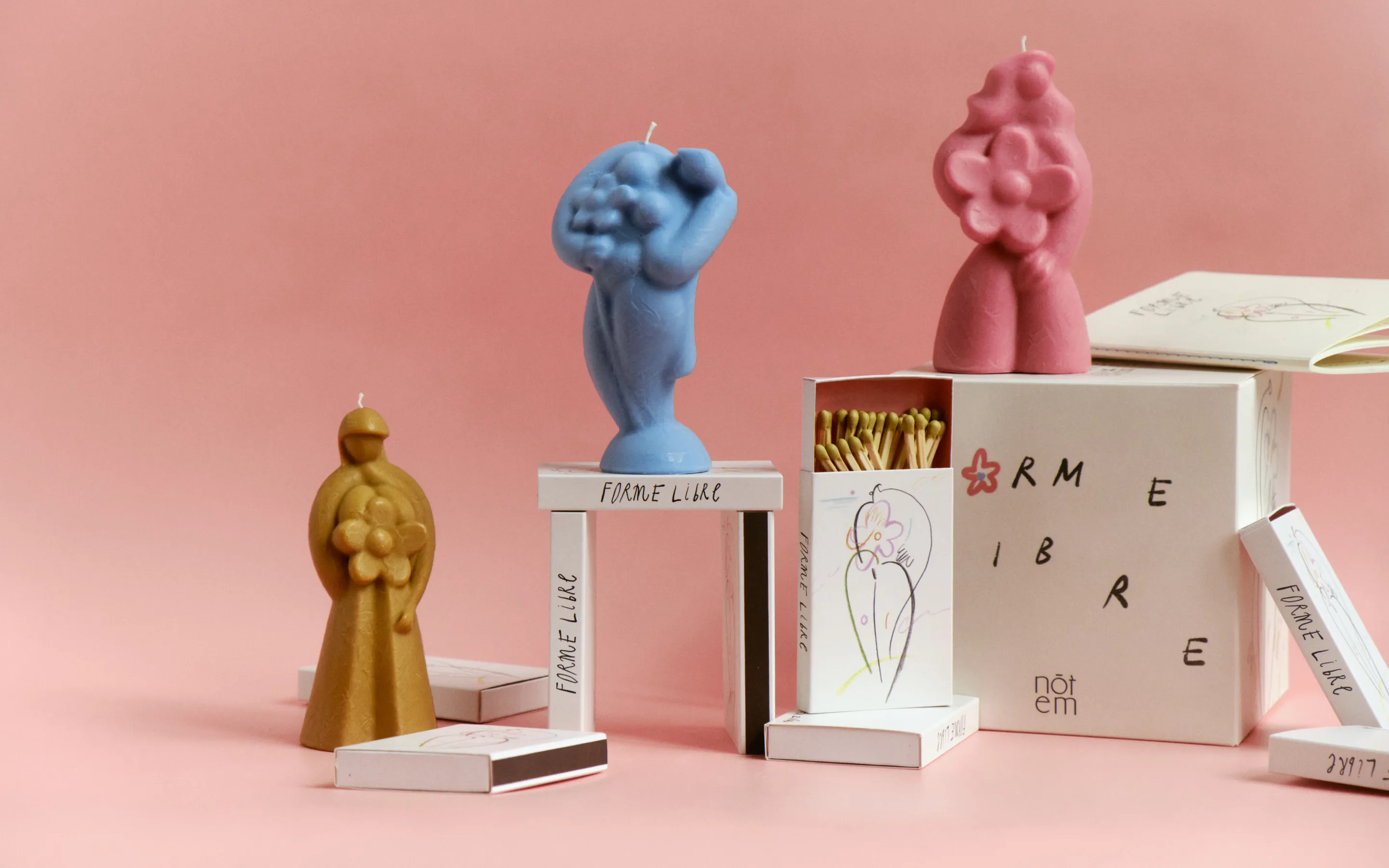 DTMS x nōtem x Zlata Ziva:  дроп лимитированных свечей 'forme libre'